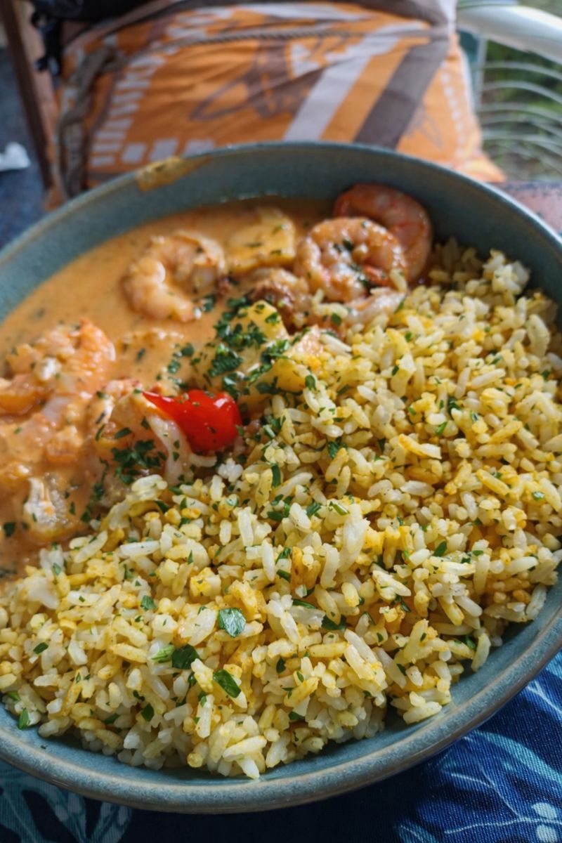 camaroes ao curry